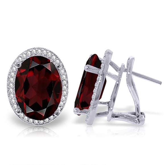 Galaxy Gold Products Jewelry - CLIPS EARRING WITH NATURAL DIAMONDS & GARNETS